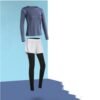 Short-sleeved Tops Running Sports Outdoor Fitness Clothes Two-piece Women's